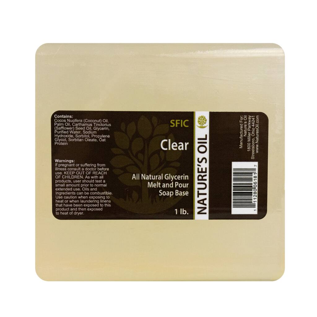 Nature's Oil All-Natural Clear Melt and Pour Soap Base | Michaels